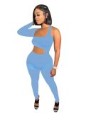 Women'S Sexy Single Long Sleeve Cutout Tight Fitting Jumpsuit