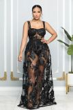 Women'S Lace See-Through Chic Sexy Dress