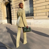 Lace-Up Shoulder Pad Slim Fit Suit Fashion Casual Women's Chic Career Slim Fit