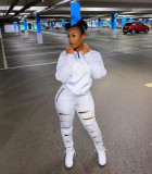 Women's Casual Fashion Zip Hoodies and Pant Sports Two Piece