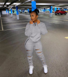 Women's Casual Fashion Zip Hoodies and Pant Sports Two Piece