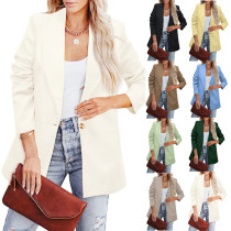 Herbst-Winter-Damen-Langarm-Blazer Ol Chic Professional Slim Coat