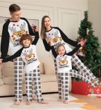Plaid Fawn Print Kerst Ouder-kind Pak Mode Hertenkop Familie Pyjama Tweedelige Set