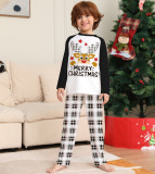 Plaid Fawn Print Christmas Parent-Child Suit Fashion Deer Head Family Pajamas Two Piece Set