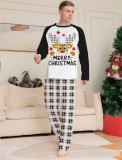 Plaid Fawn Print Kerst Ouder-kind Pak Mode Hertenkop Familie Pyjama Tweedelige Set