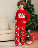 Christmas Red Snowman Christmas Long Sleeve Top+Pant Pajamas Two Piece