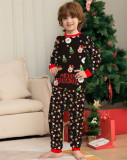 Christmas Parent-Child Santa Claus Print Long Sleeve Top+Pant Homewear Pajamas Two-Piece Set