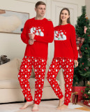 Christmas Red Snowman Christmas Long Sleeve Top+Pant Pajamas Two Piece