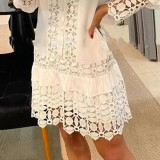 Women'S Cutout Elegant Casual Shirt Dress + Strap Dress