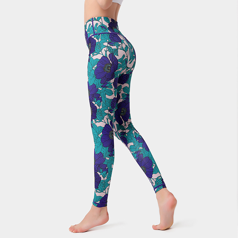 Yoga Pants Women'S High Waist Tight Fitting Butt Lift Print Basic Pants  Sports Fitness Yoga Wear - The Little Connection