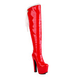 Autumn And Winter Over-The-Knee High-Heeled Boots Nightclub Sexy Women'S Boots Lace Over-The-Knee Boots