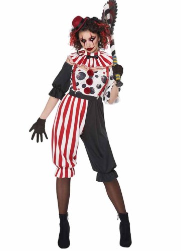 Halloween-Kostüm, weibliches Clown-Kostüm, Maskerade-Kostüm