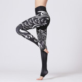 Yoga Wear Women Tight Fitting High Waist Butt Lift Pants Sports Fitness Dance Printing Yoga Pants