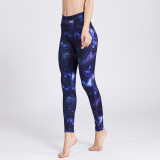 Printed Yoga Pants Women Sports Fitness Pants High Waist Tight Fitting Pants Yoga Wear