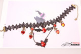 (5PCS)Lace Necklace Black Bat Heart Diamond Vintage Jewelry Halloween Day Jewelry