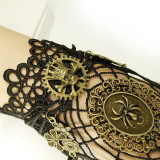(5PCS)Retro Fashion Style Bracelet Spider Web Black Lace Lace Gloves Halloween Day Accessories