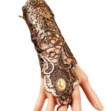 (5PCS)Gold Gloves Vintage Gold Lace Lace Gloves Ladies Dress Decoration Matching Bracelet
