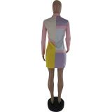 Women's Polo Collar Positioning Print Shirt Dress