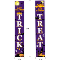 (2 STÜCKE) Halloween-Vorhang festliche Hintergrunddekoration Couplet Banner Kürbis-Geist-Banner