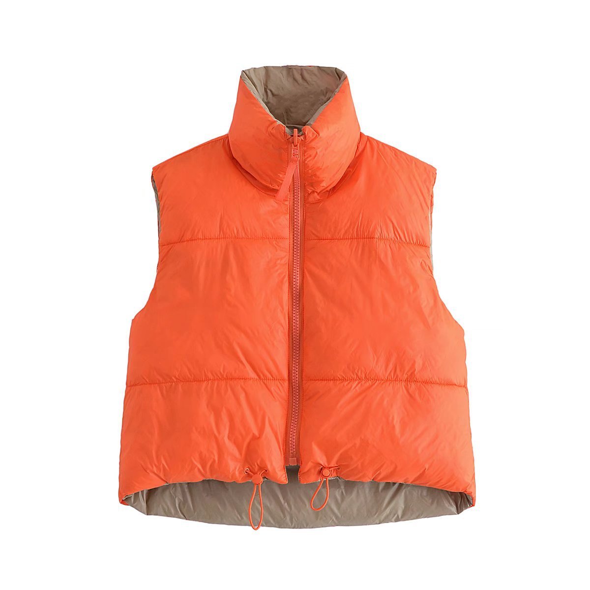 Stand-Up Collar Reversible Fur Vest main image 0