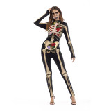 Autumn Halloween Night Cosplay Show Party Evening Jumpsuit