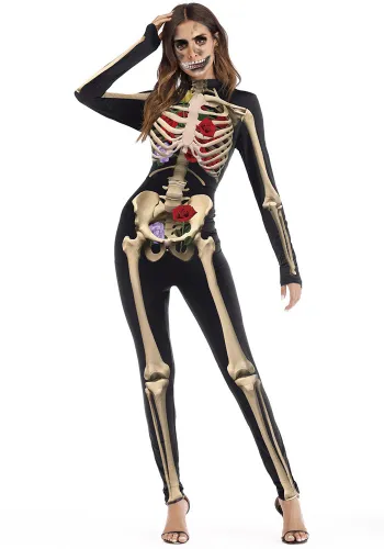 Autumn Halloween Night Cosplay Show Party Evening Jumpsuit