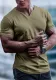 Men'S Solid Color Top Round V-Neck Slim Short Sleeve T-Shirt Half Sleeve Men'S Basic Shirt