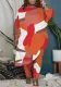 Sexy Slim Multi-Color Nightclub Plus Size Two Piece Set