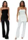 Women's Fall Sleeveless Ribbed Wide Leg Pant Set Casual Two Piece