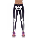 Halloween Women's Digital Print Sweatpants Zombie Bride Tight Fitting Stretch Leggings