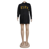Women's Sexy Letter Solid Color Sweater Top