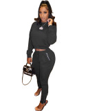 Women's Fashion Casual Hoodies Sports Two Piece Tracksuit