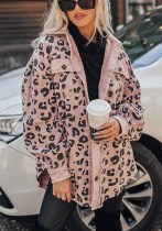 Chaqueta casual con estampado de leopardo de moda para mujer