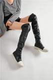 Over-the-knee boots women's autumn and winter Plus Size knee-high boots plus velvet warm elastic trend boots