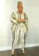 Women's Fashion Cardigan Print Top and Pants Two Piece Set