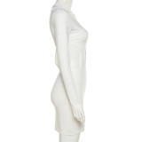 Fall Women Sexy Long Sleeve Cutout Bodycon Dress