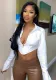 Women Sexy Long Sleeve Crop Shirt