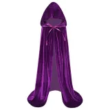 halloween velvet cape hooded wizard cape witch trench coat