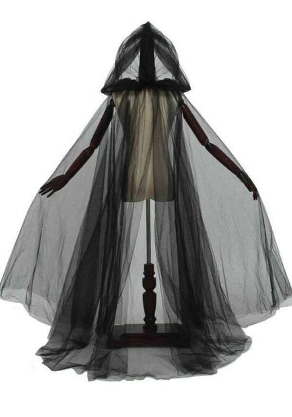 halloween cosplay ghost cosplay hooded witch cape