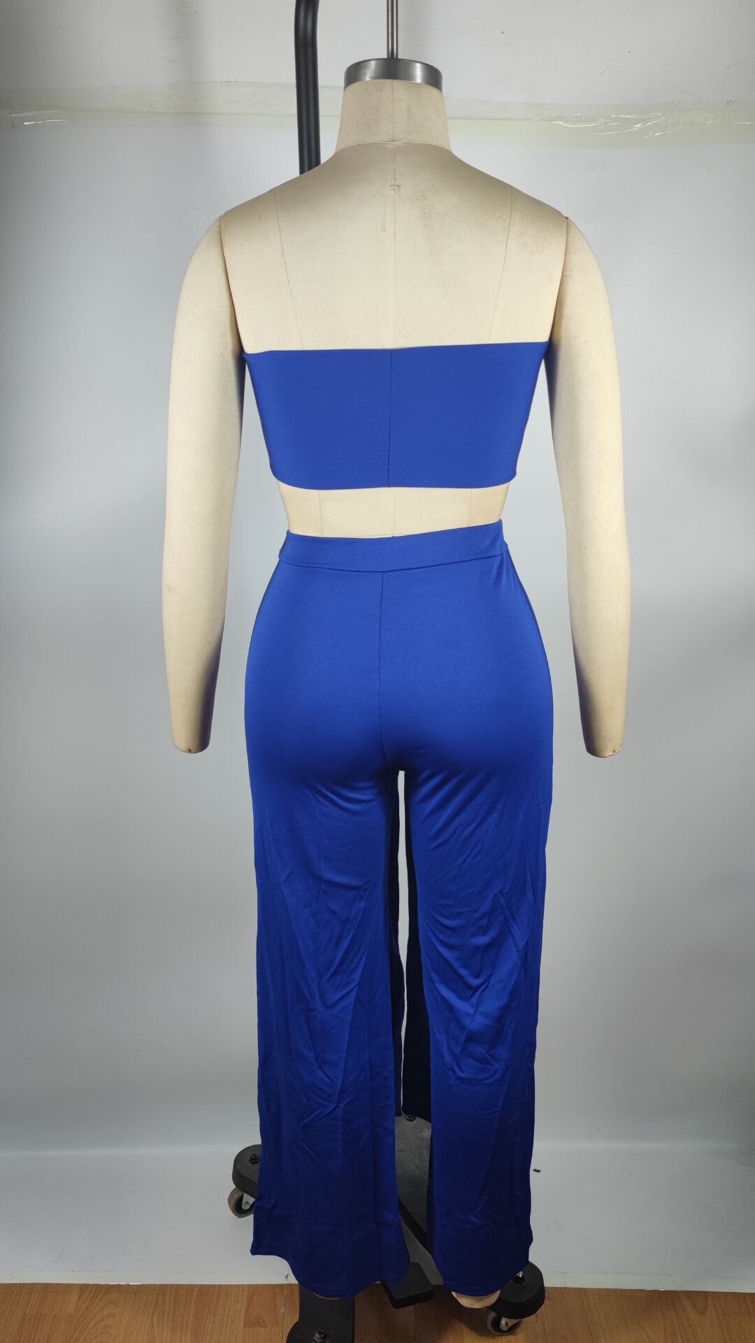 Ladies Trousers, Ladies Royal Blue High Waist Trousers Double