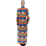 Women Printed Long Sleeve Robe