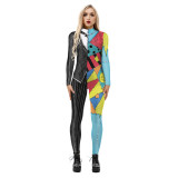 Halloween Jumpsuit Armor Digital Printing Women's Cosplay Costume Cosplay Jumpsuit