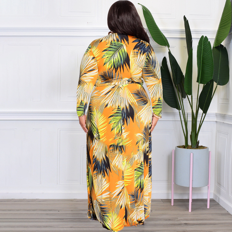 Autumn and winter v long stretch Plus Size women's dress - The Little Connection