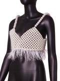 Sexy Fashion Pearl Camisole Women's Clothing