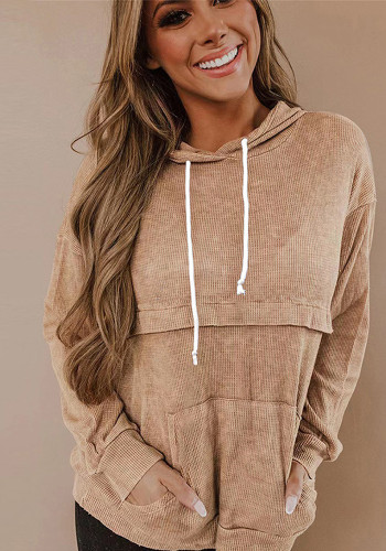 Autumn And Winter Women'S Casual Hooded Long-Sleeved Hoodies Hooded Top T-Shirt