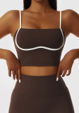 Patchwork Renk Kontrast Yoga Sutyen Dar Montaj Koşu Spor Tank Top Darbeye Dayanıklı Hızlı Kuru Spor Giyim Üst Kadınlar