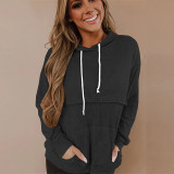 Autumn And Winter Women'S Casual Hooded Long-Sleeved Hoodies Hooded Top T-Shirt