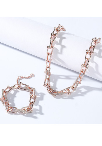 Frauen-Diamant-Halskette geometrische Vintage-Kette