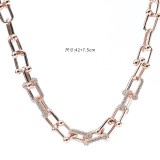 Women Diamond Necklace Geometric Vintage Chain