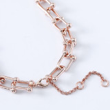 Women Diamond Necklace Geometric Vintage Chain